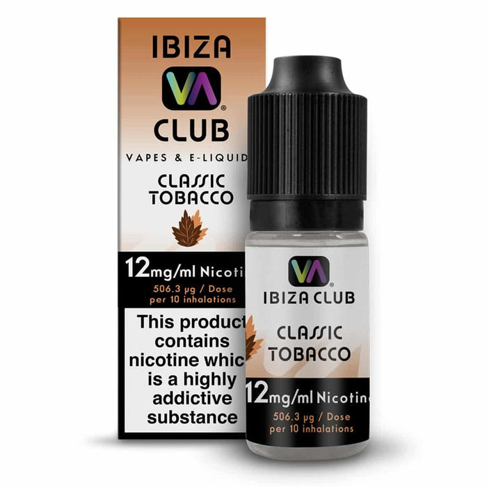 Ibiza Vape Club - Classic Tobacco E-liquid